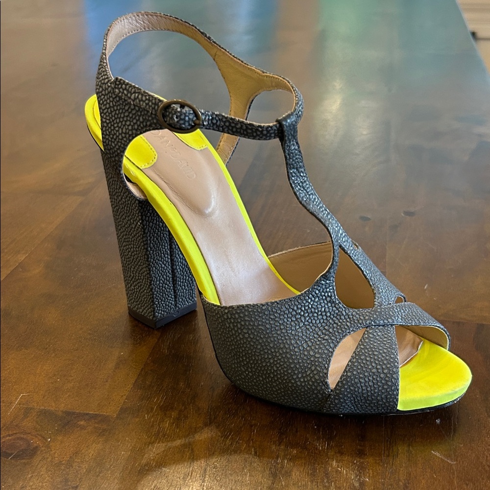 Joan & David Gray and Yellow Heels